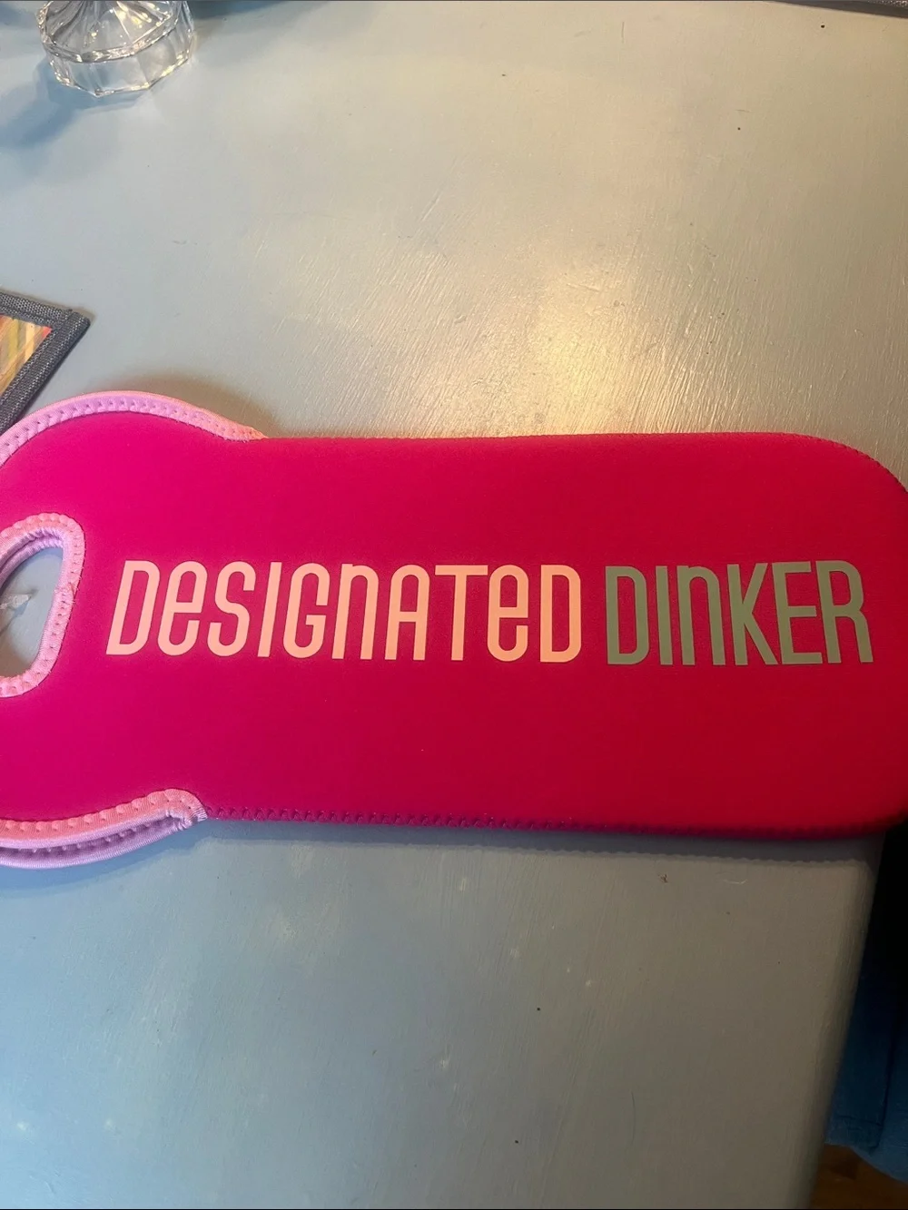 NWT! Pickleball Inspired Neoprene Bottle Tote - Hot Pink